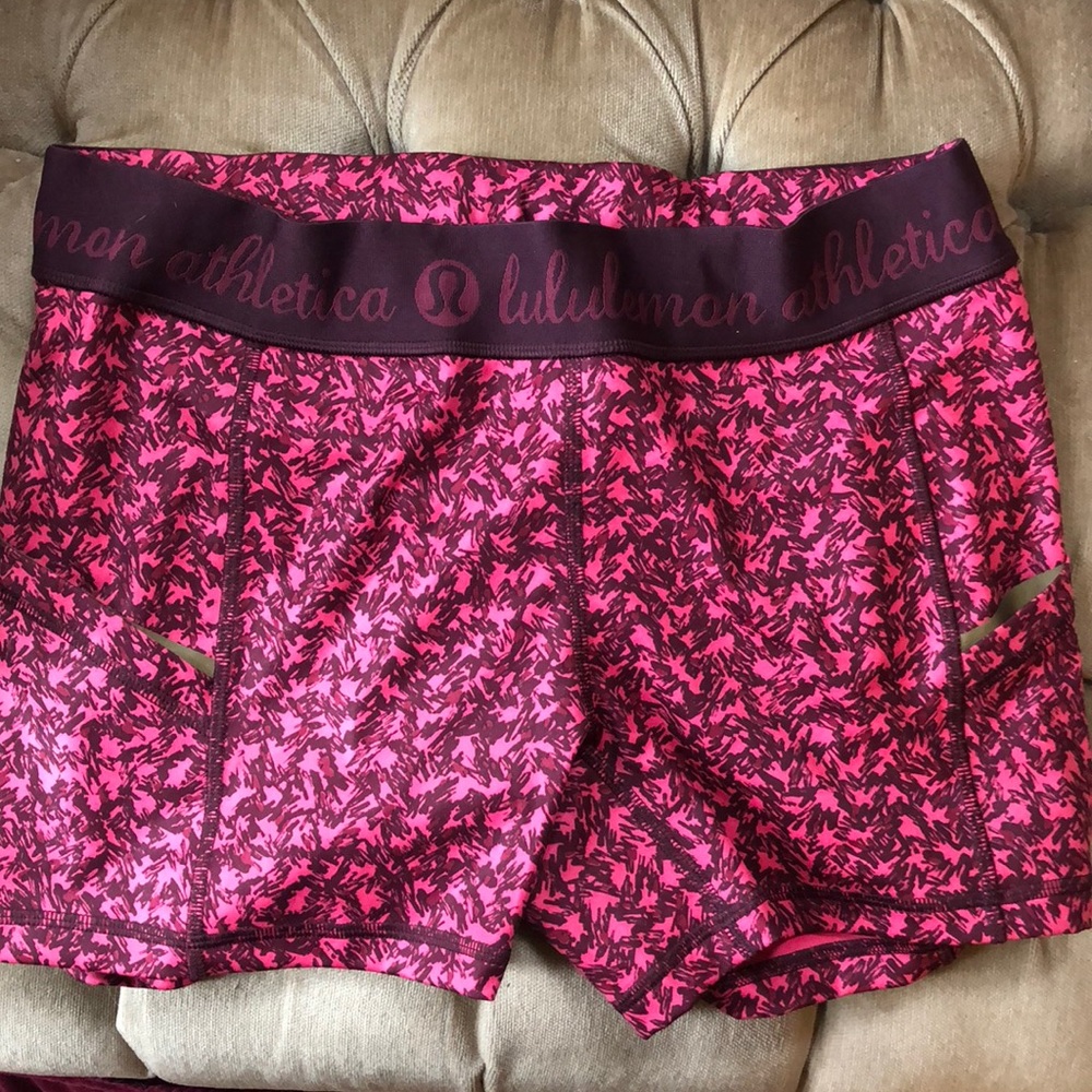 Pink/Burgundy Lululemon Athletica Shorts